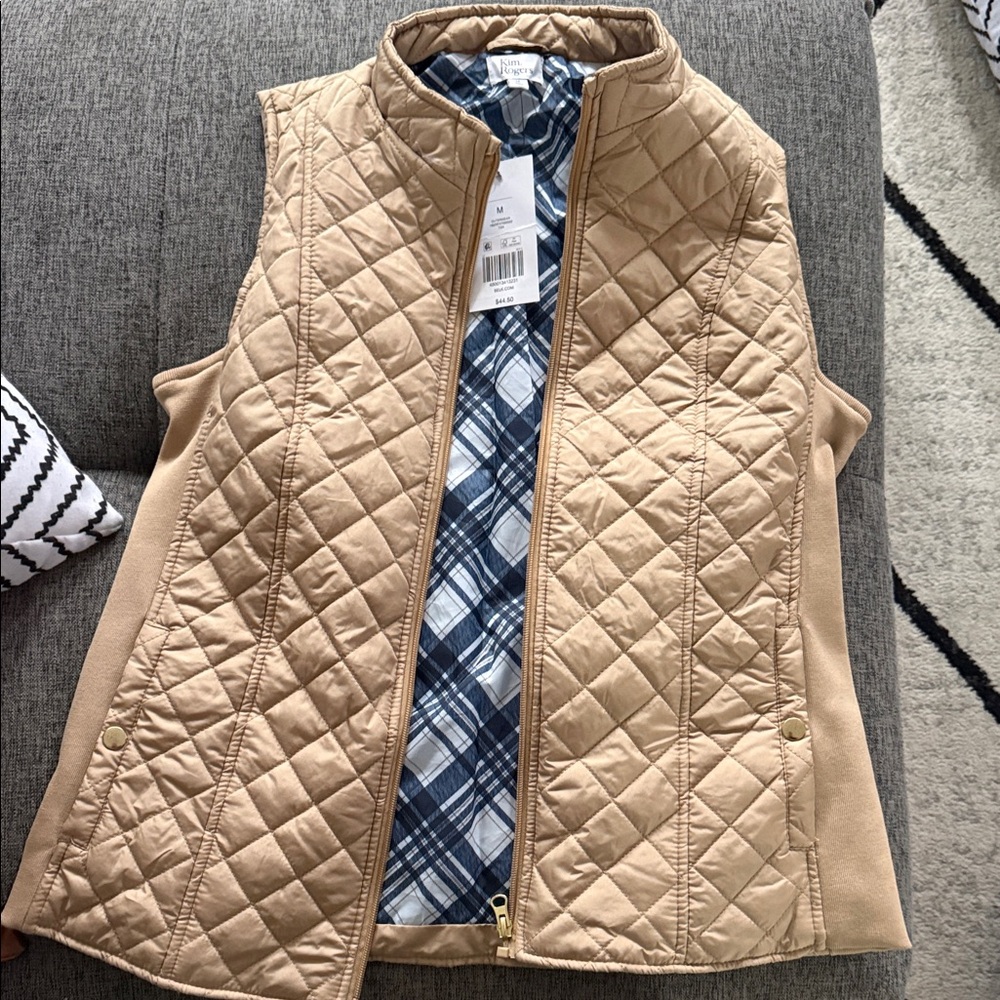 Tan Quilted Vest
